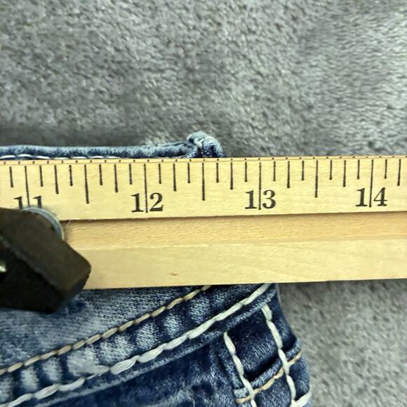 Rock Revival Jeans Women’s 25 Blue Destroyed SUNDEE "R" Flap Ankle Skinny - Picture 8 of 12